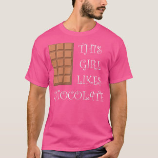 Girl Likes Chocolate Cocoa Eating Sweets  T-Shirt