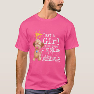 Girl Likes Goldendoodles Cute Dog Owner Animals T-Shirt