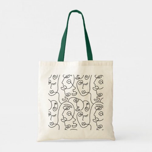 Girl line art  illustration tote bag