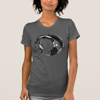 Girl Listening to Music T-Shirt