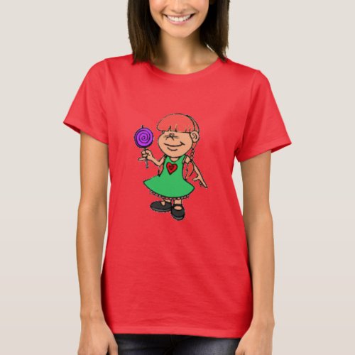 girl_little1 Strangers have the best candy  T_Shirt