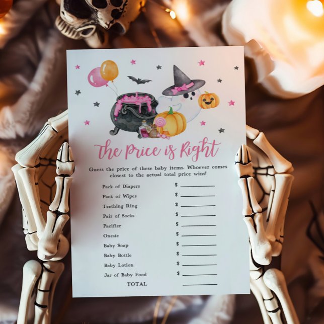 Girl Little Boo Ghost The Price Right Game (Ghost Halloween Baby Shower The Price is Right Game)