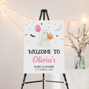 Girl Little Boo is Almost Due Welcome Sign