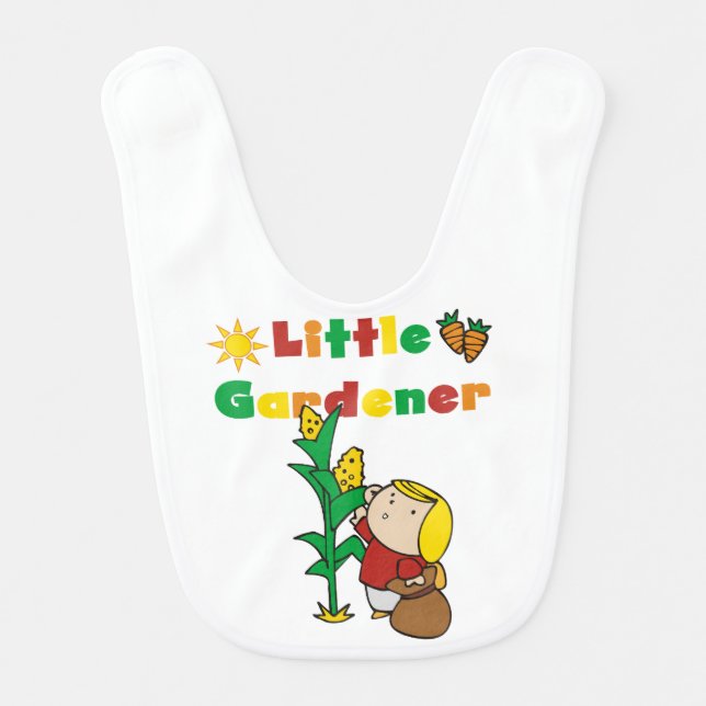 Girl Little Gardener Baby Bib (Front)