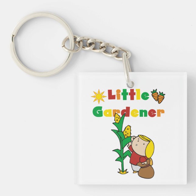 Girl Little Gardener Keychain (Front)