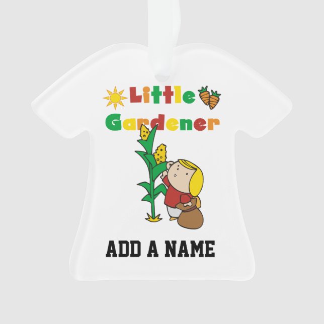 Girl Little Gardener Ornament (Front)