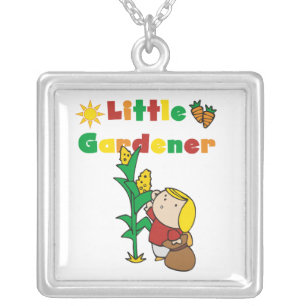 Girl Little Gardener Silver Plated Necklace
