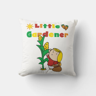 Girl Little Gardener Throw Pillow
