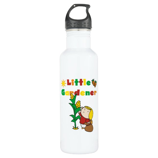 Girl Little Gardener Water Bottle (Front)