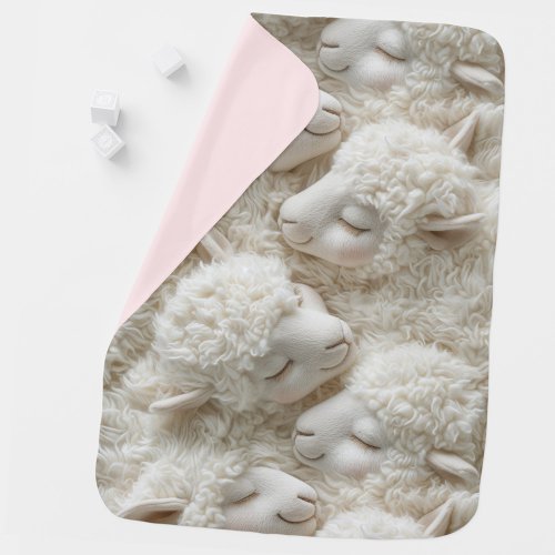 Girl Little Lamb Baby Blanket