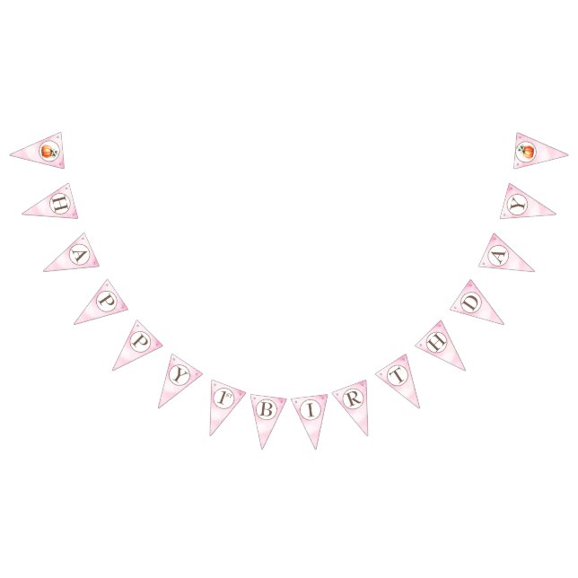 Girl Little Pumpkin Birthday Bunting Bunting Flags (All)