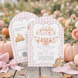 Girl Little Pumpkin on the Way Baby Shower Invitation