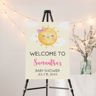 Girl Little Ray of Sunshine Baby Welcome Sign