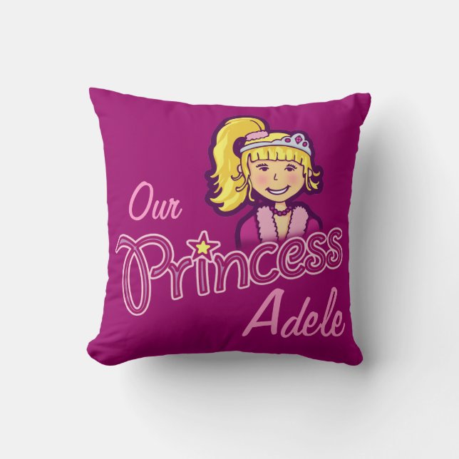 Girl little star princess name pillow (Front)