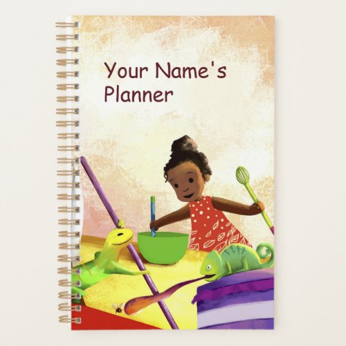 Girl Lizard and Chameleon Baking Planner