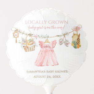 Girl Locally Grown Baby Shower Balloon