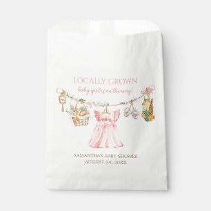 Girl Locally Grown Baby Shower Cocktail Favor Bag