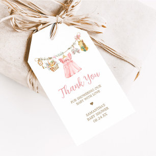 Girl Locally Grown Baby Shower Favor Tags
