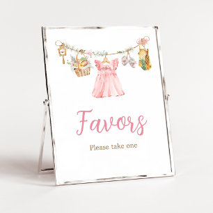 Girl Locally Grown Baby Shower Favors Sign