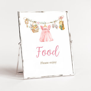 Girl Locally Grown Baby Shower Food Sign