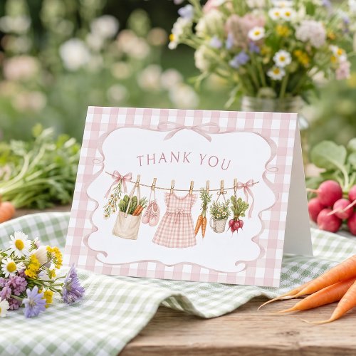 Girl Locally Grown Baby Shower Thank You