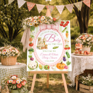 Girl Locally Grown Baby Shower Welcome Foam Board