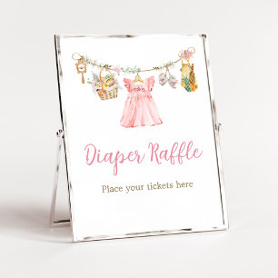 Girl Locally Grown Diaper Raffle Sign