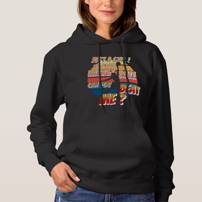 Girl love Basketball soul, funny humor athlete Hoodie (Front)