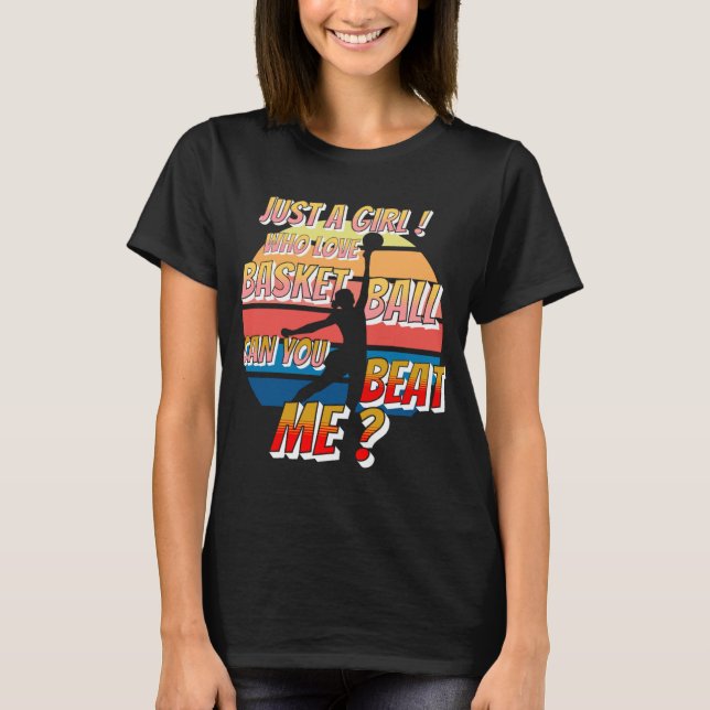 Girl love Basketball soul, funny humor athlete T-Shirt (Front)