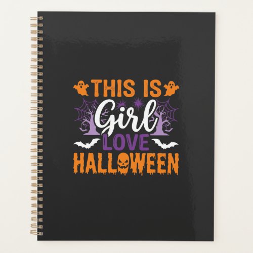 Girl Love Halloween Ghost Design_1 Planner