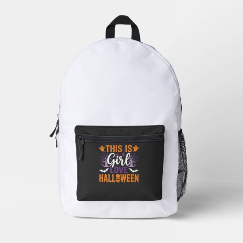 Girl Love Halloween Ghost Design_1 Printed Backpack