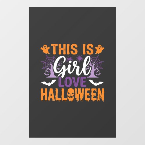 Girl Love Halloween Ghost Design_1 Window Cling