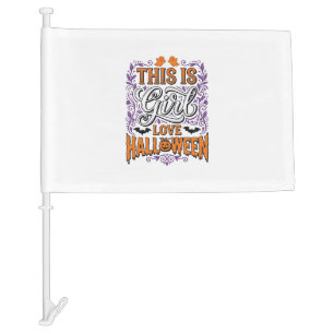 Girl Love Halloween Vintage Cute Spooky Shirt Desi Car Flag