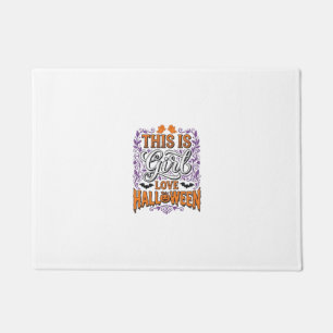 Girl Love Halloween Vintage Cute Spooky Shirt Desi Doormat