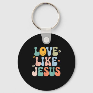 Girl Love Like Jesus Cute Christian Toddler Groovy Keychain