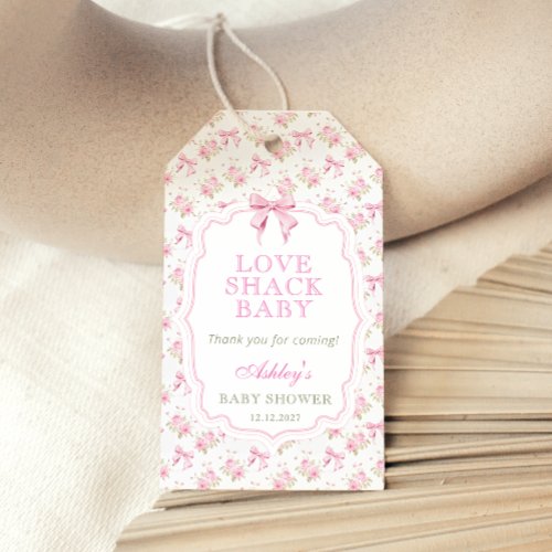 Girl Love Shack Baby Shower Thank You Gift Tag
