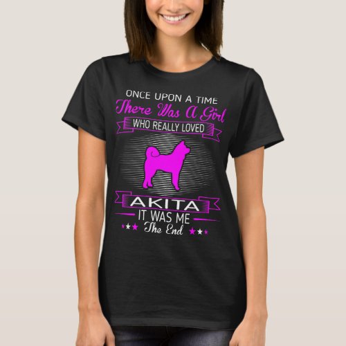 Girl Loved Akita Pet Lovers Gift T_Shirt