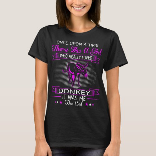 Girl Loved Donkey Pet Lovers Gift T_Shirt