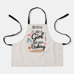 girl loves baking add name  apron