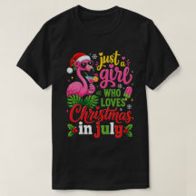 Girl Loves Christmas in July Flamingo