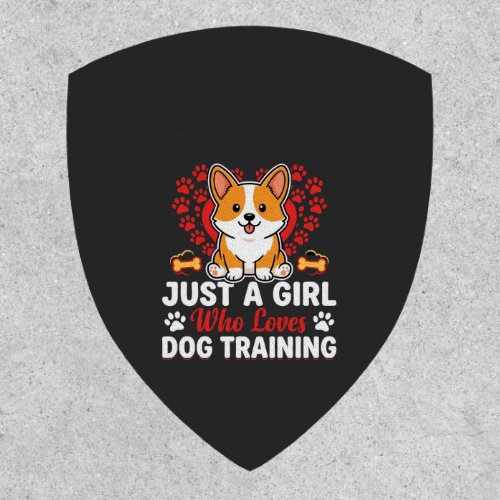 Girl Loves Dog Training Corgi Patch