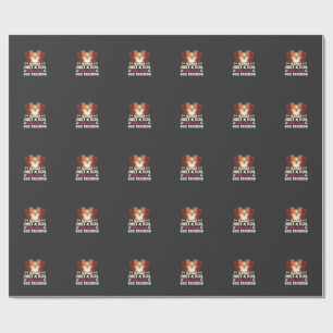 Girl Loves Dog Training Corgi Wrapping Paper
