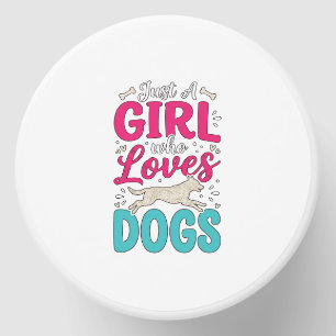 Girl Loves Dogs Vintage Engraving Typography Desig Mini Candle Favors