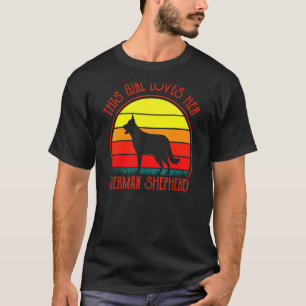 Girl Loves Her German Shepherd T-Shirt