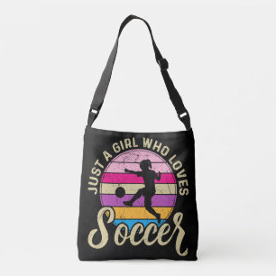Girl Loves Soccer Colorful Sunset Crossbody Bag
