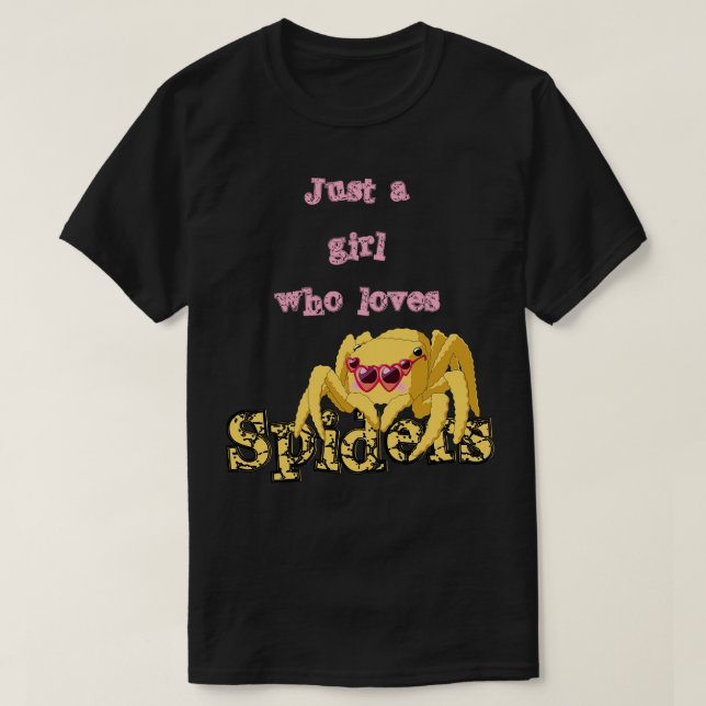 Girl Loves Spiders Tarantula Gift For Women 1 T-Shirt (Design Front)