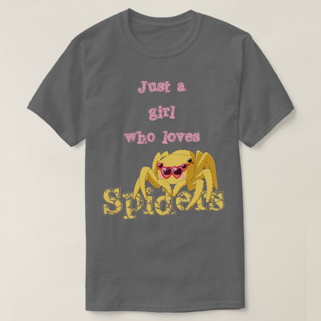 Girl Loves Spiders Tarantula Gift For Women T-Shirt (Design Front)