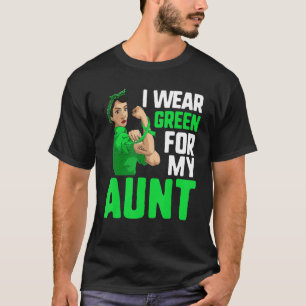 Girl Lymphoma Awareness Rosie  I Wear Green For My T-Shirt