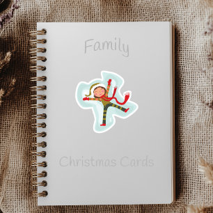 Girl Making A Snow Angel Sticker