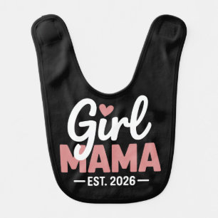 Girl Mama Est 2026 Pregnancy Reveal New Mom to Be  Baby Bib